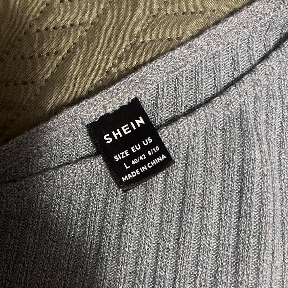 One-Shoulder Ribbed Top in Light Gray - Picture 2 of 2